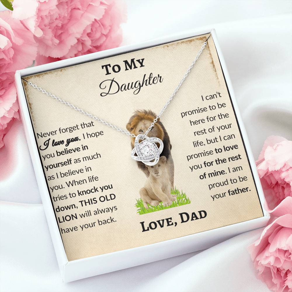 Perfect Gift Every Daughter Will Love | From Dad To Daughter | Love Knot Necklace