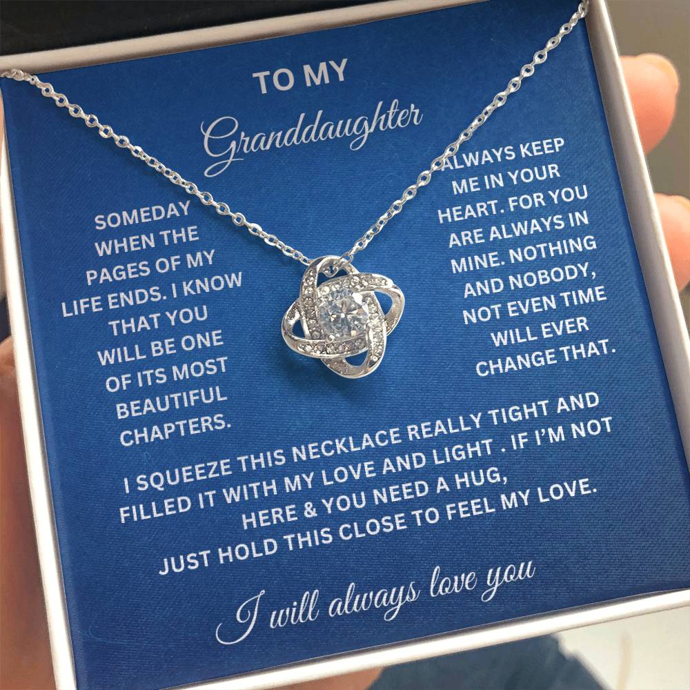 To My Granddaughter | Love Knot Necklace WB