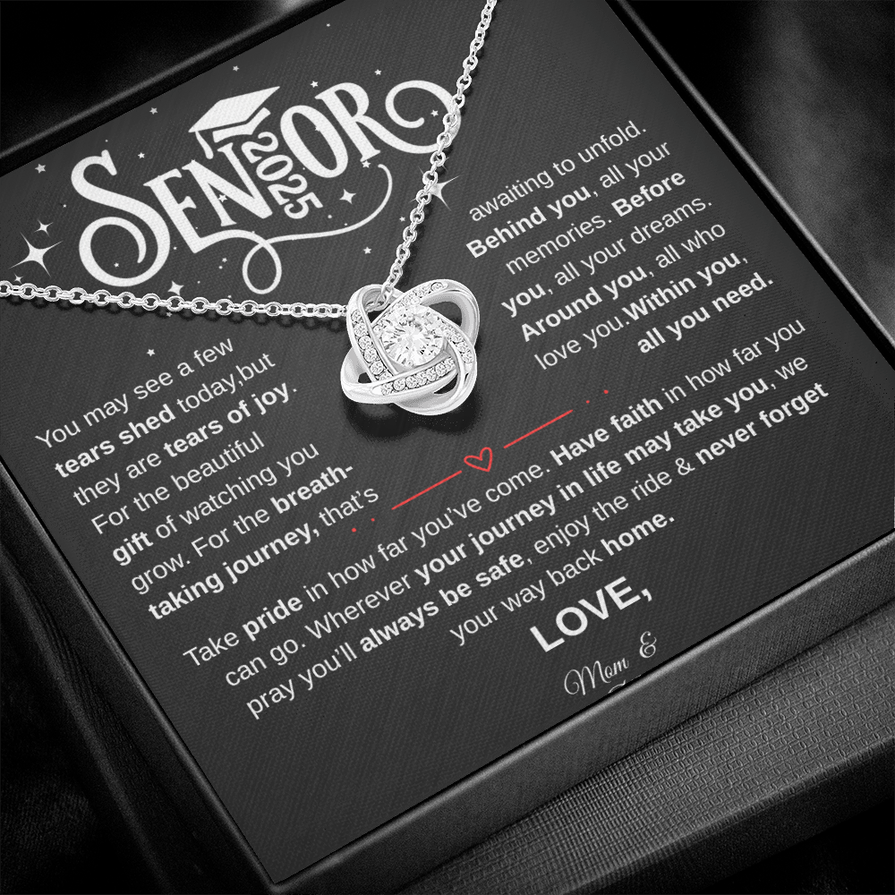 Personalized Senior 2025 | Take Pride in How Far You've Come| Love Knot Necklace