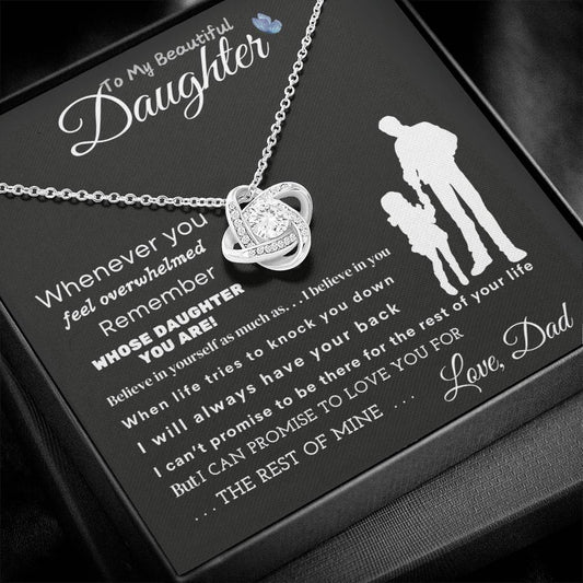 To My Beautiful Daughter | Love Knot Necklace | Perfect Daughter Gift