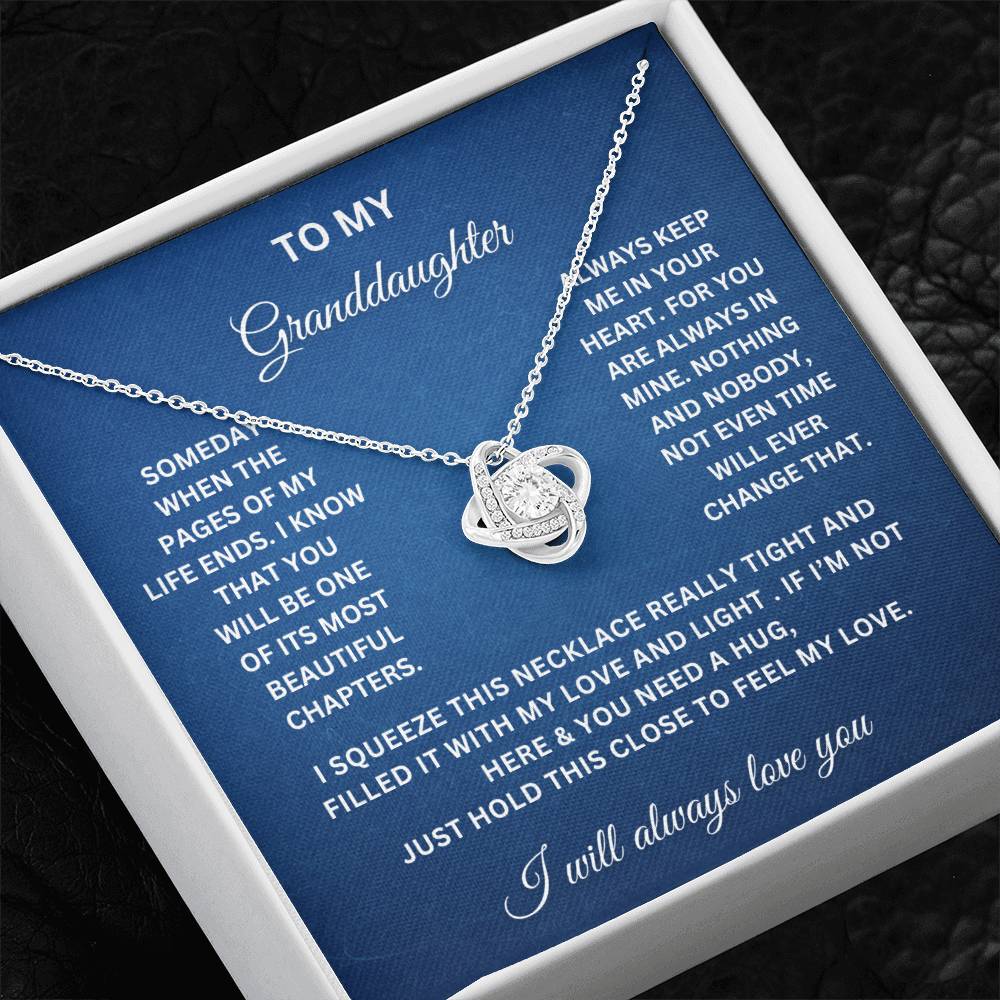 To My Granddaughter | Love Knot Necklace WB