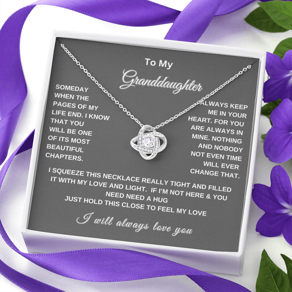 To My Granddaughter | Love Knot Necklace WB
