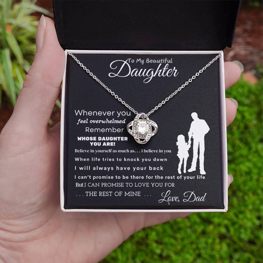 To My Beautiful Daughter | Love Knot Necklace | Perfect Daughter Gift