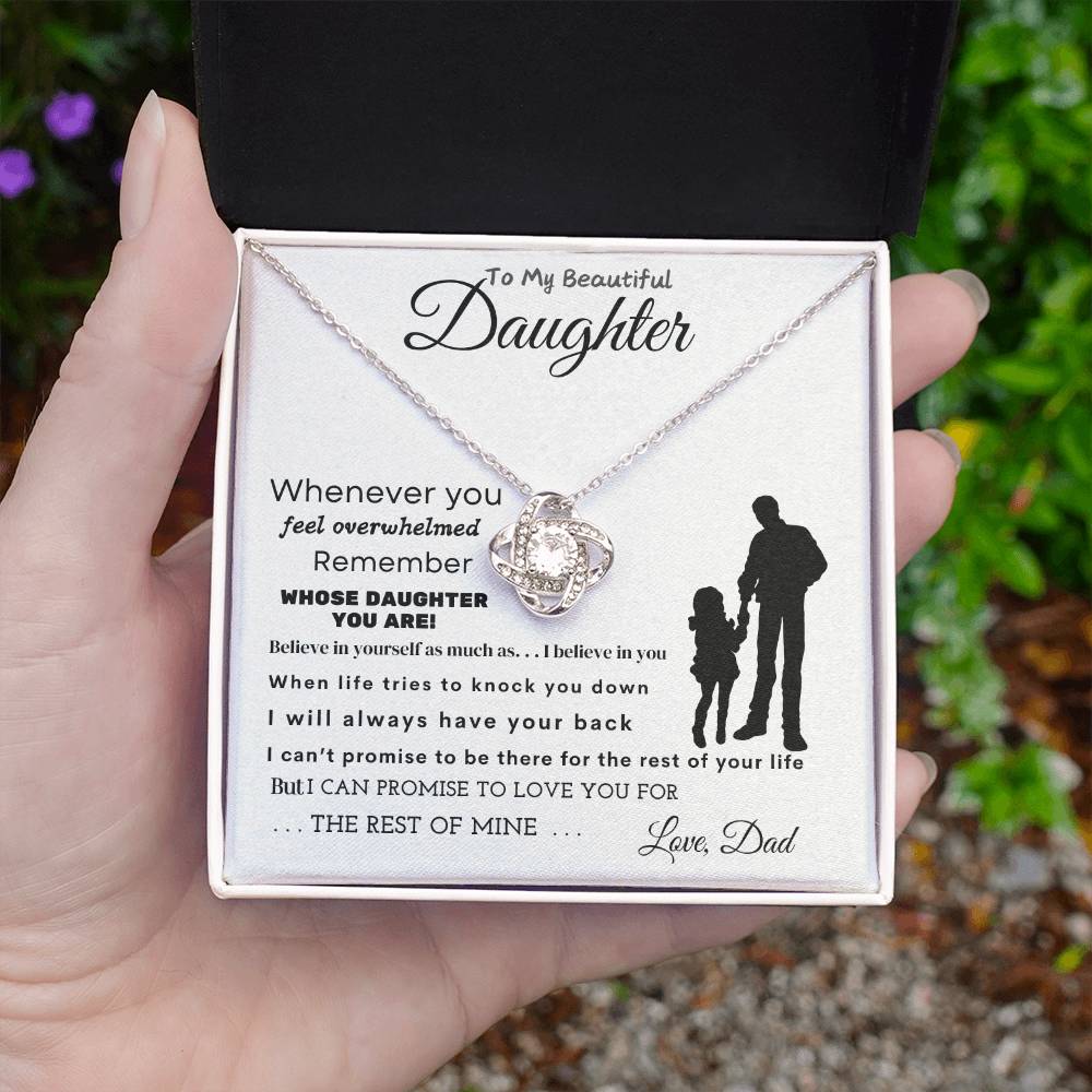 To My Beautiful Daughter | Love Knot Necklace | Perfect Daughter Gift