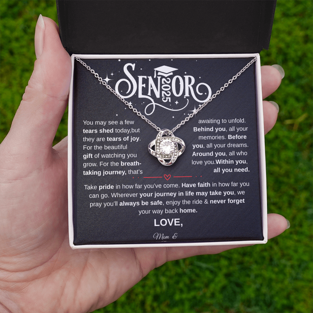 Personalized Senior 2025 | Take Pride in How Far You've Come| Love Knot Necklace