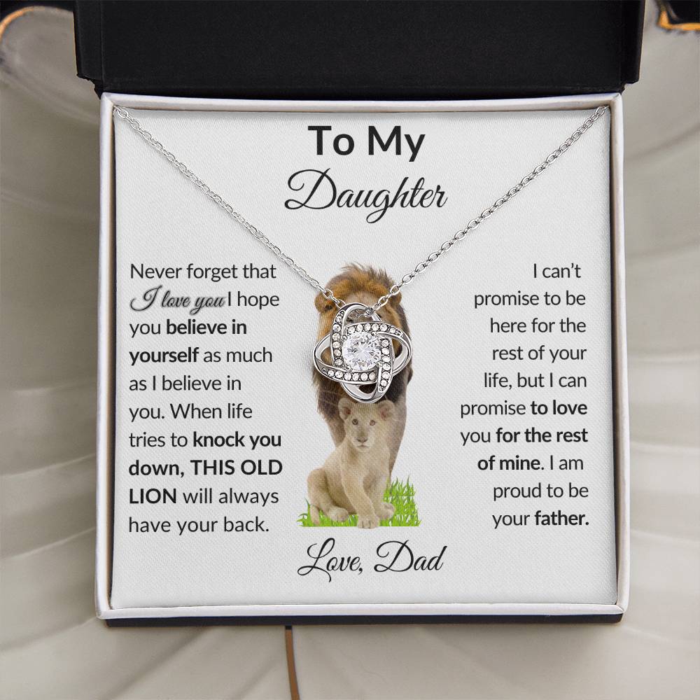 Perfect Gift From Dad To Daughter | Love Knot Necklace | Christmas| Thanksgiving