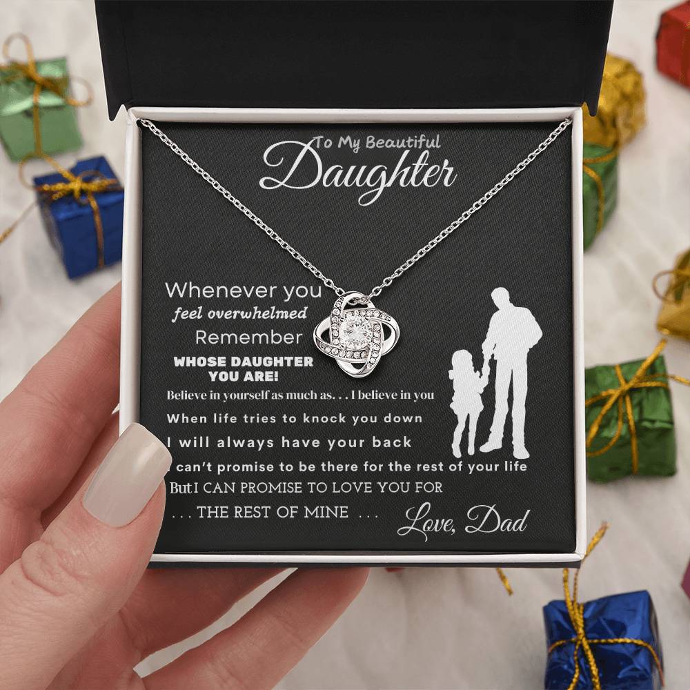 To My Beautiful Daughter | Love Knot Necklace | Perfect Daughter Gift
