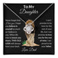 To My Daughter From Dad | Love Knot Necklace | Special Occasion Gift