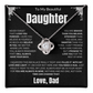 To My Daughter | Never Forget I Love You Forever | Love knot Necklace