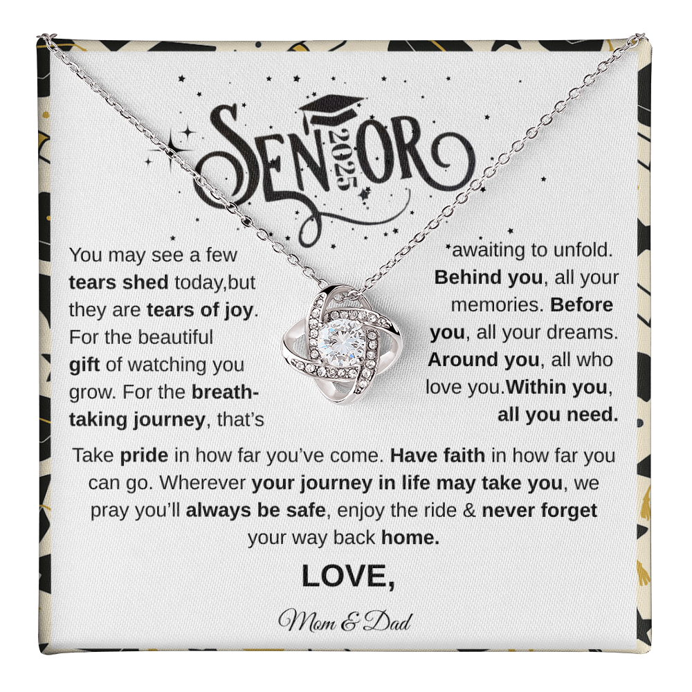 Senior 2025 | Take Pride In How Far You've Come | Love Knot Necklace