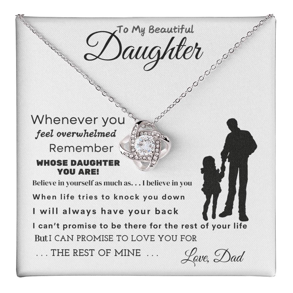 To My Beautiful Daughter | Love Knot Necklace | Perfect Daughter Gift