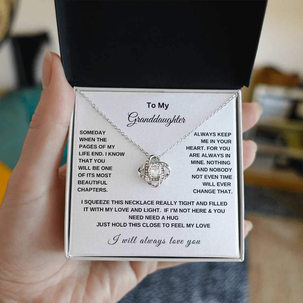 To My Granddaughter | Love Knot Necklace WB