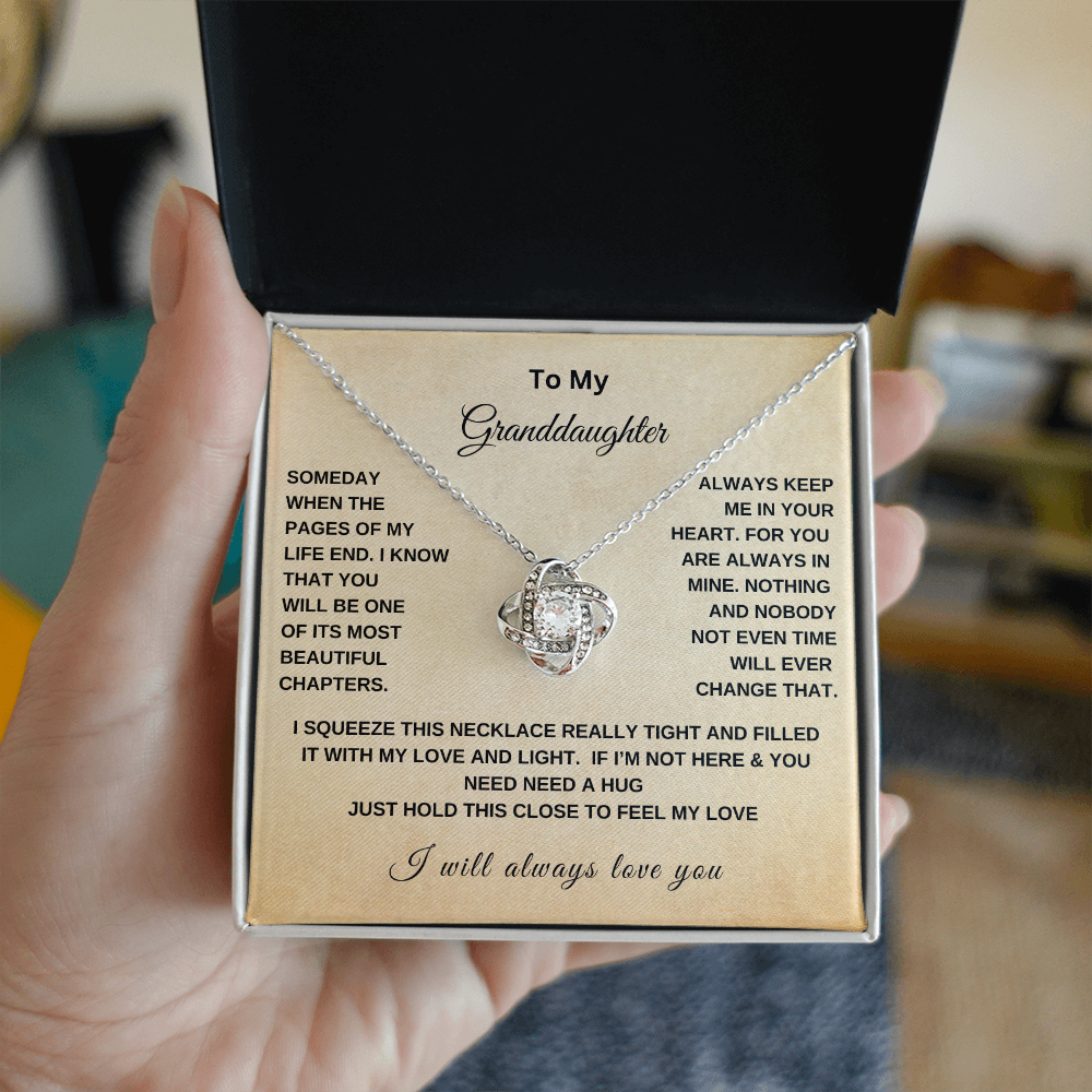 To My Granddaughter | Love Knot Necklace WB