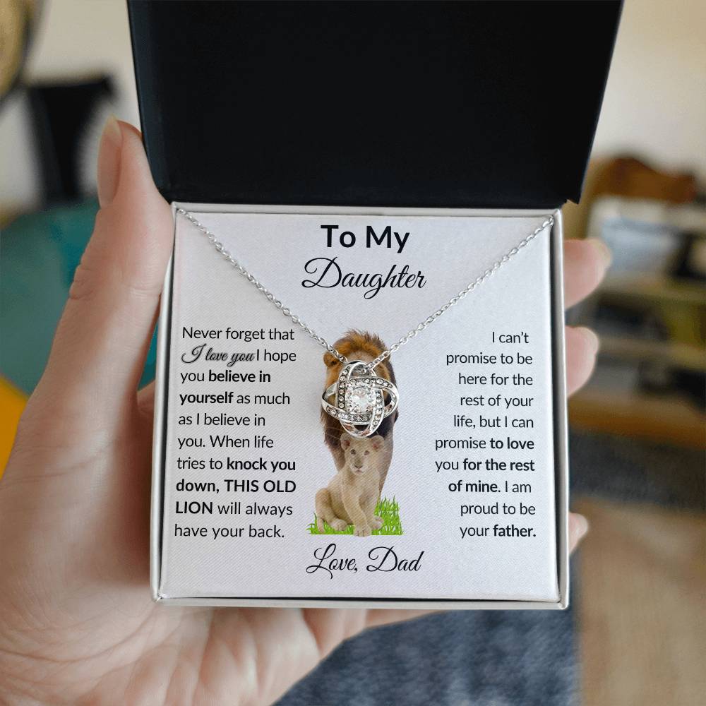 Perfect Gift From Dad To Daughter | Love Knot Necklace | Christmas| Thanksgiving