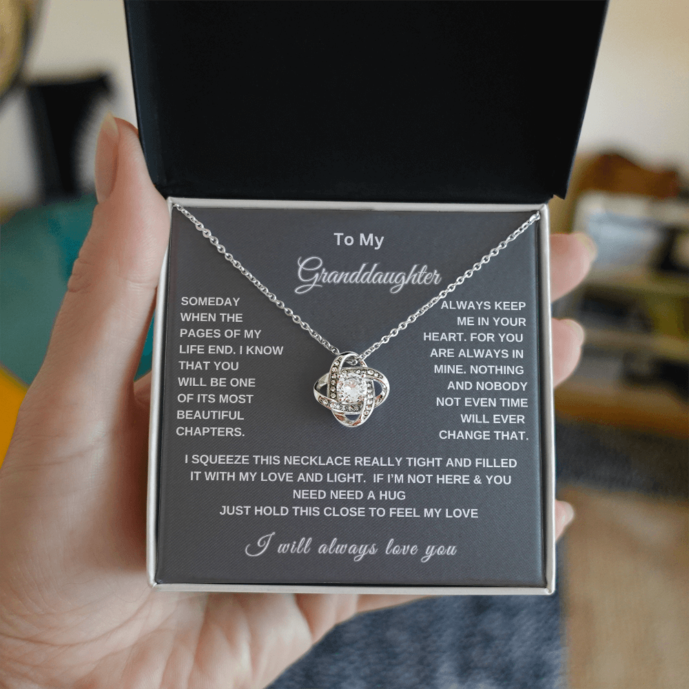 To My Granddaughter | Love Knot Necklace WB