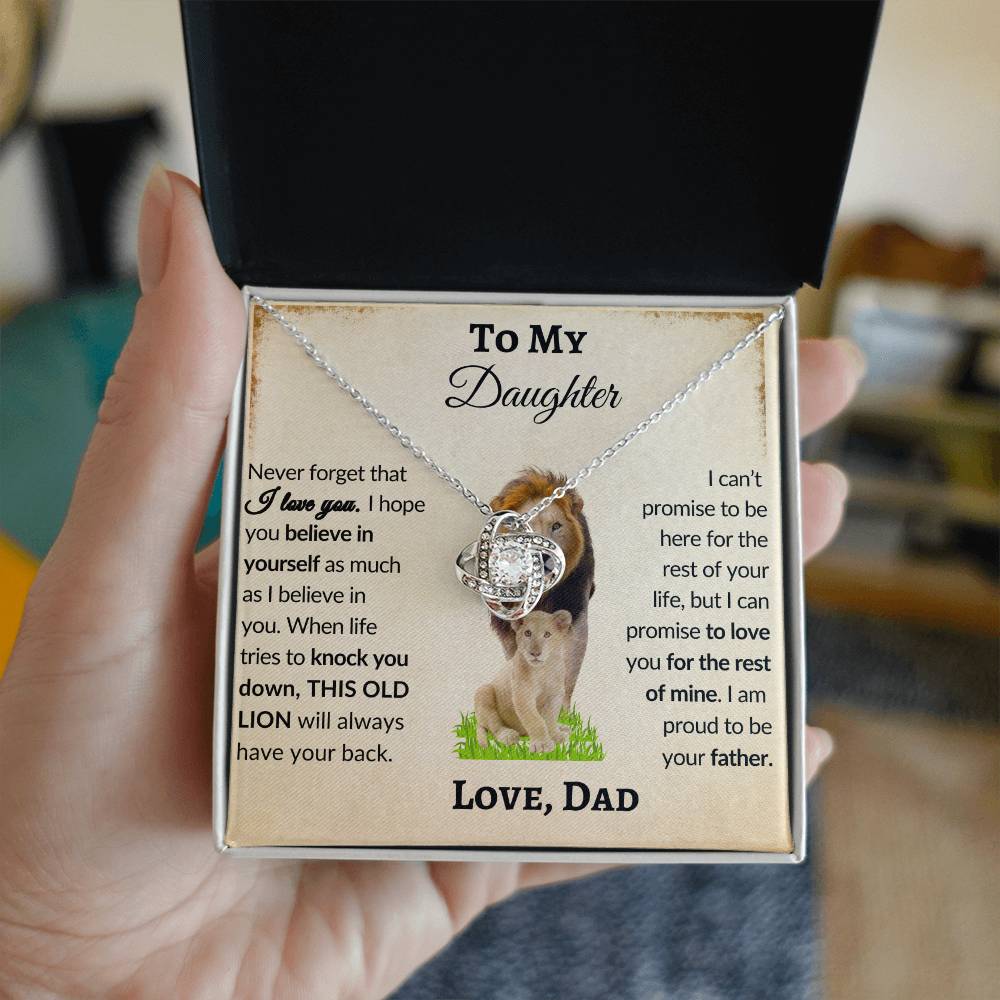 Perfect Gift Every Daughter Will Love | From Dad To Daughter | Love Knot Necklace