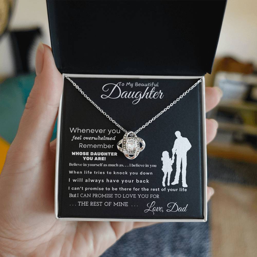 To My Beautiful Daughter | Love Knot Necklace | Perfect Daughter Gift