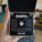 To My Daughter | Never Forget I Love You Forever | Love knot Necklace