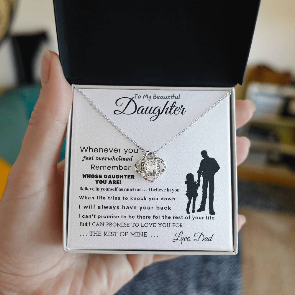 To My Beautiful Daughter | Love Knot Necklace | Perfect Daughter Gift