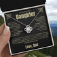 To My Daughter | Never Forget I Love You Forever | Love knot Necklace