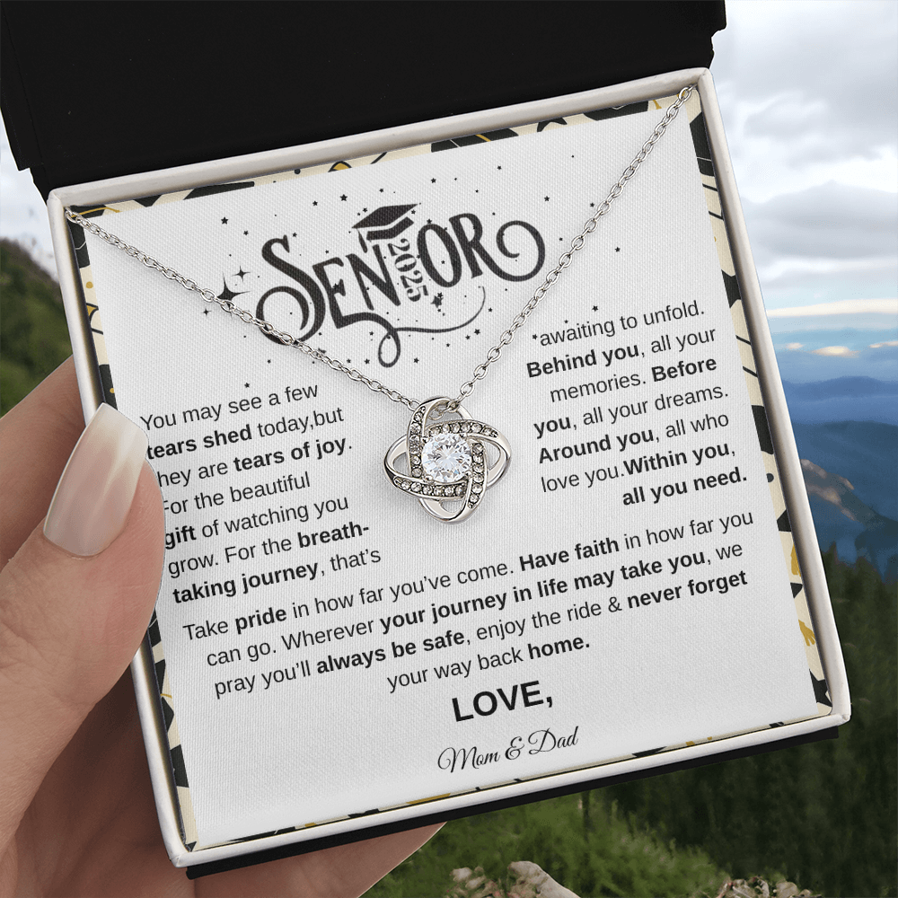 Senior 2025 | Take Pride In How Far You've Come | Love Knot Necklace