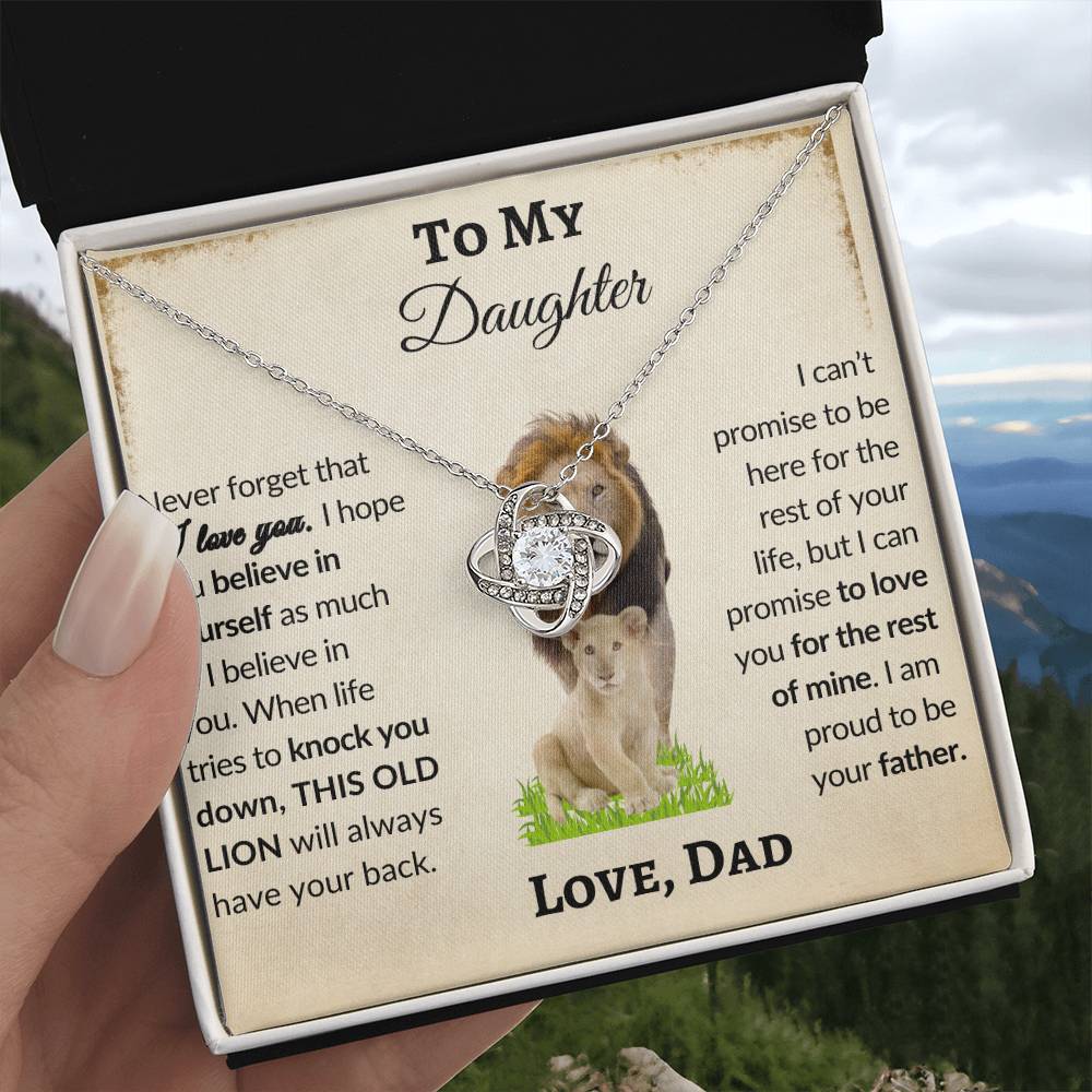 Perfect Gift Every Daughter Will Love | From Dad To Daughter | Love Knot Necklace