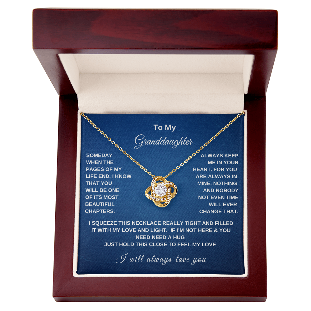 To My Granddaughter | Love Knot Necklace WB
