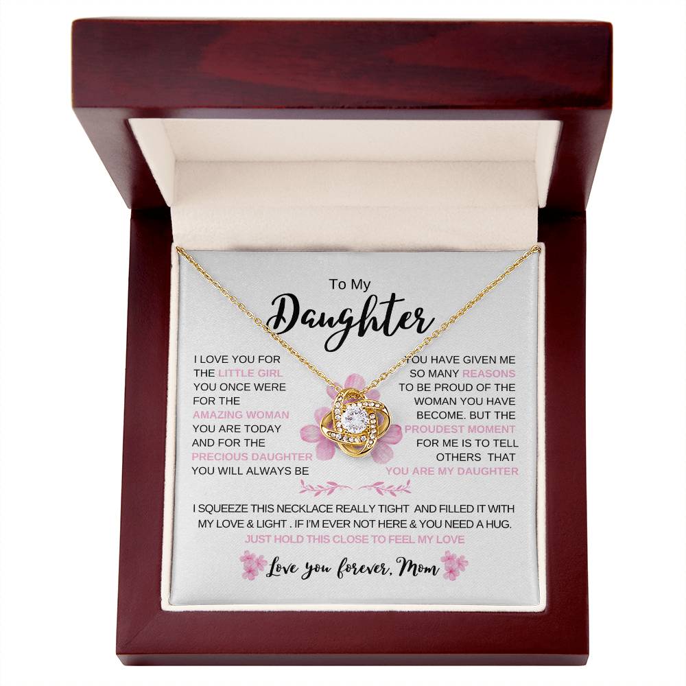 To My Daughter From Dad |  Love knot Necklace | Perfect Daughter Gift