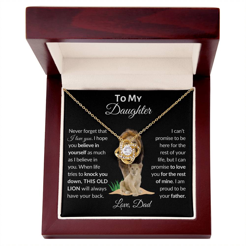 Perfect Gift From Dad To Daughter | Love Knot Necklace | Christmas| Thanksgiving