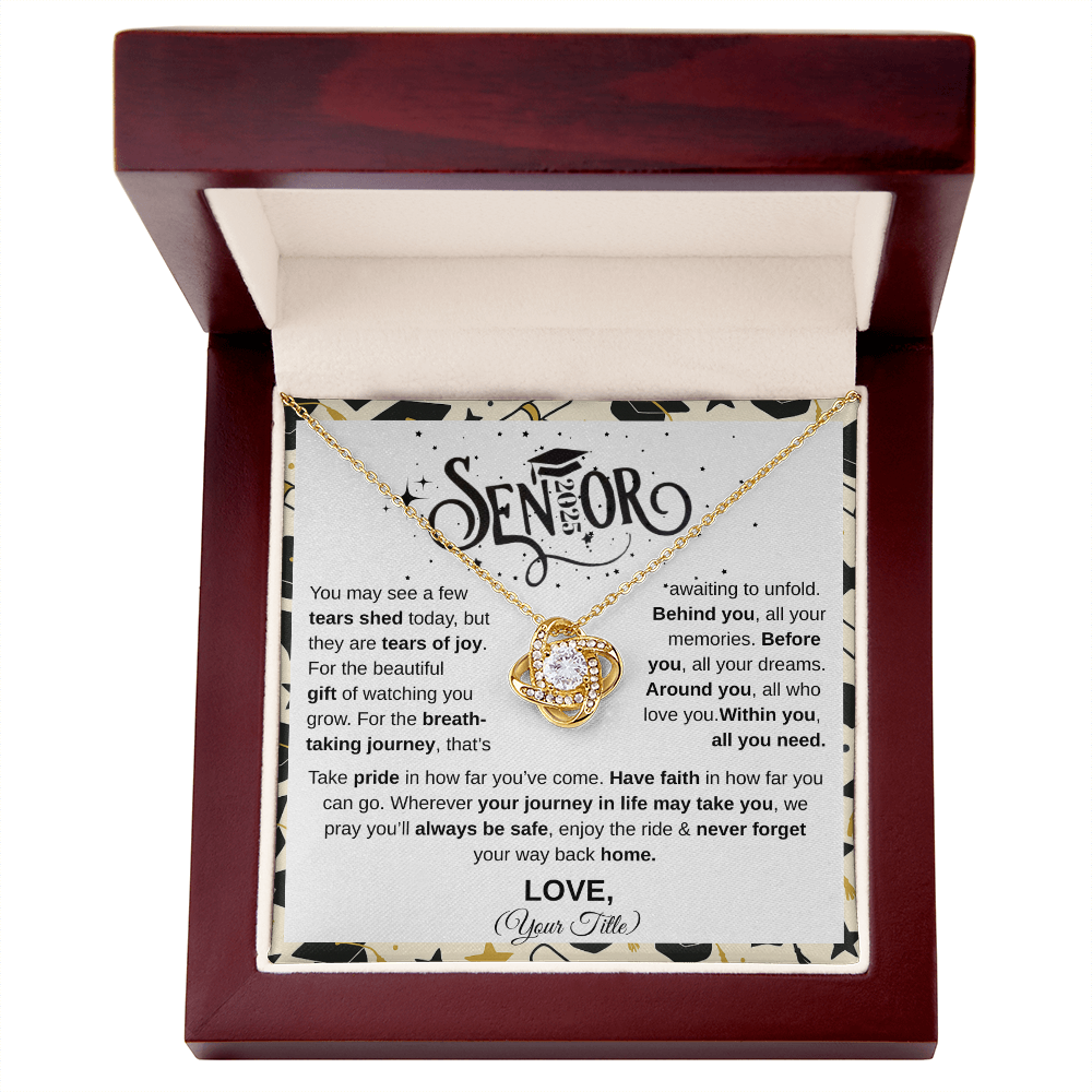 Senior 2025 | Take Pride In Far You've Come | Love Knot Necklace
