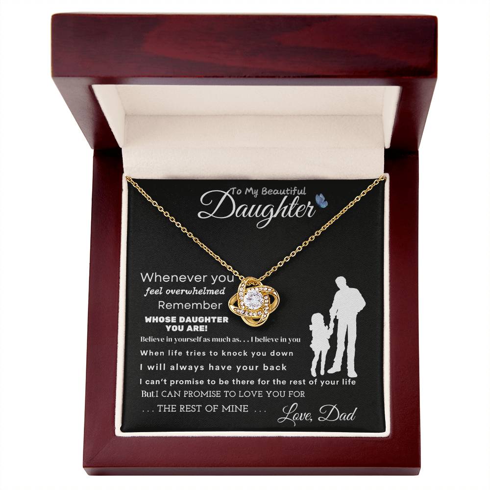 To My Beautiful Daughter | Love Knot Necklace | Perfect Daughter Gift