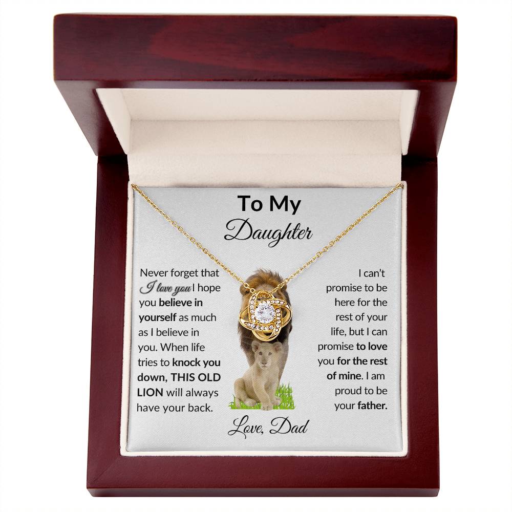 Perfect Gift From Dad To Daughter | Love Knot Necklace | Christmas| Thanksgiving