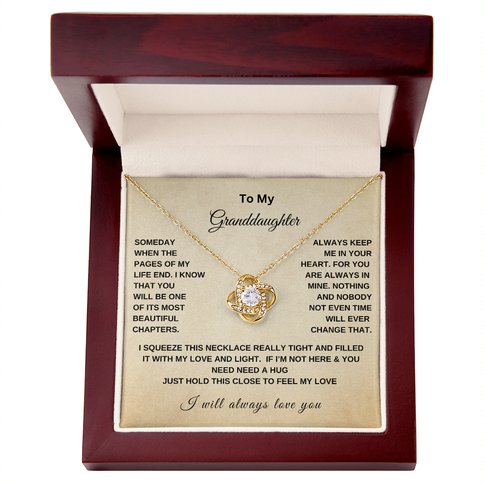To My Granddaughter | Love Knot Necklace WB
