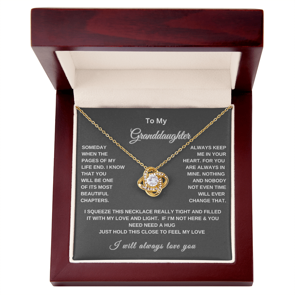 To My Granddaughter | Love Knot Necklace WB