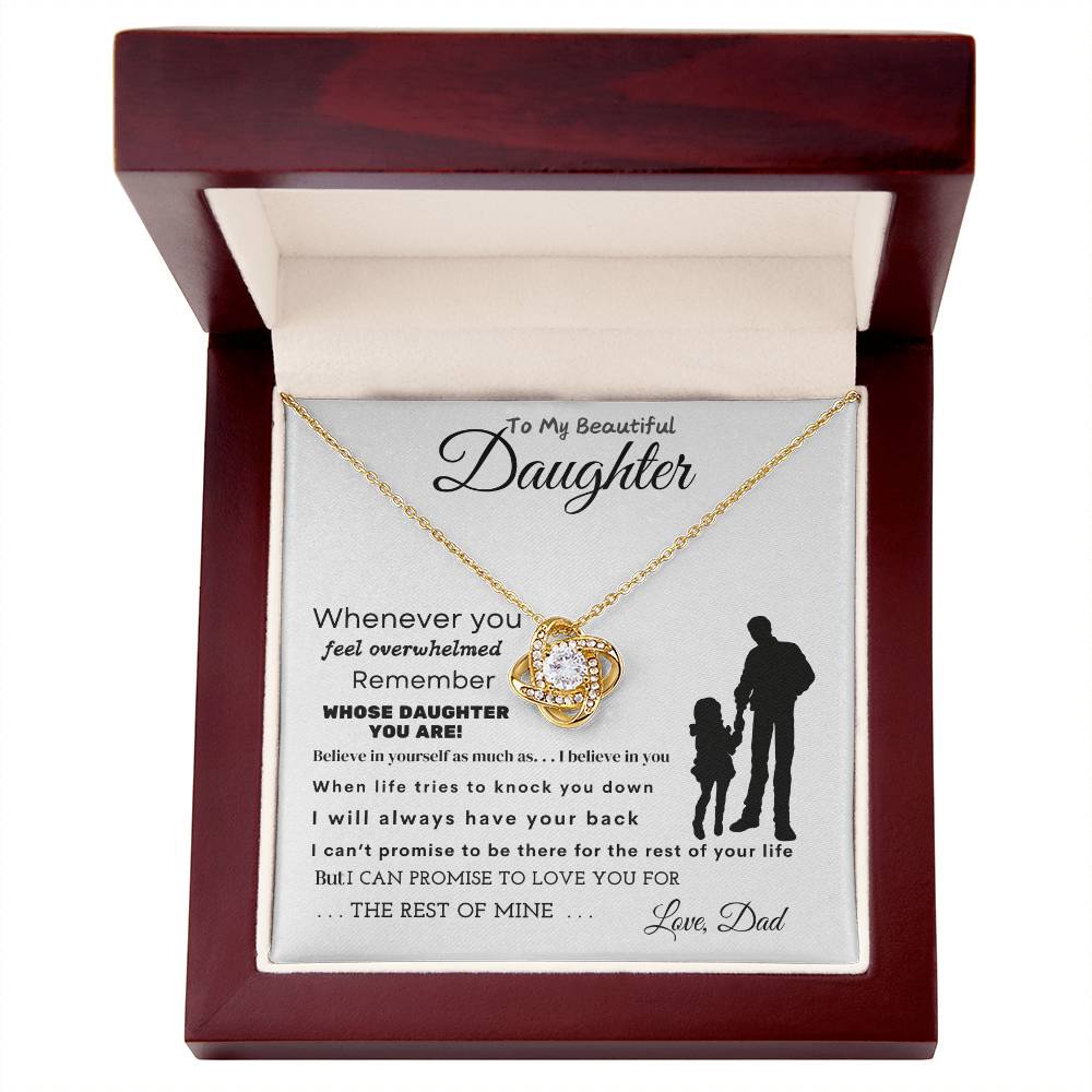 To My Beautiful Daughter | Love Knot Necklace | Perfect Daughter Gift