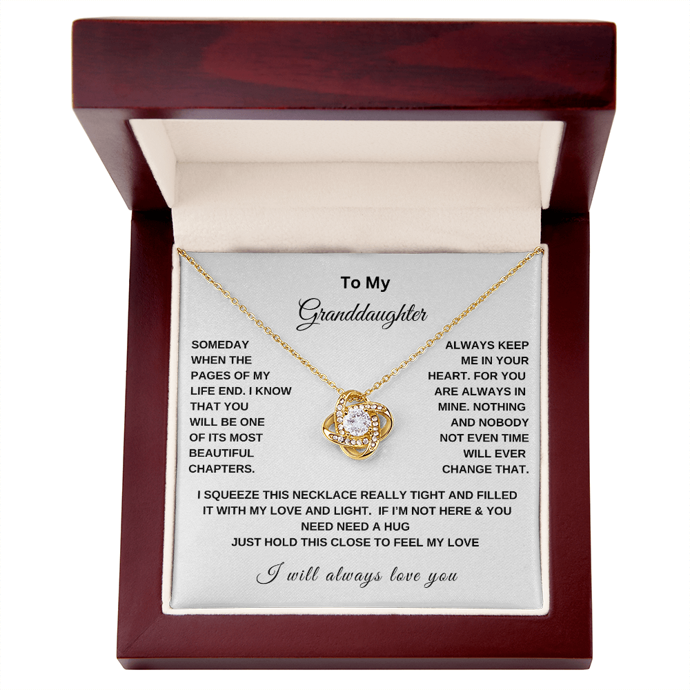 To My Granddaughter | Love Knot Necklace WB