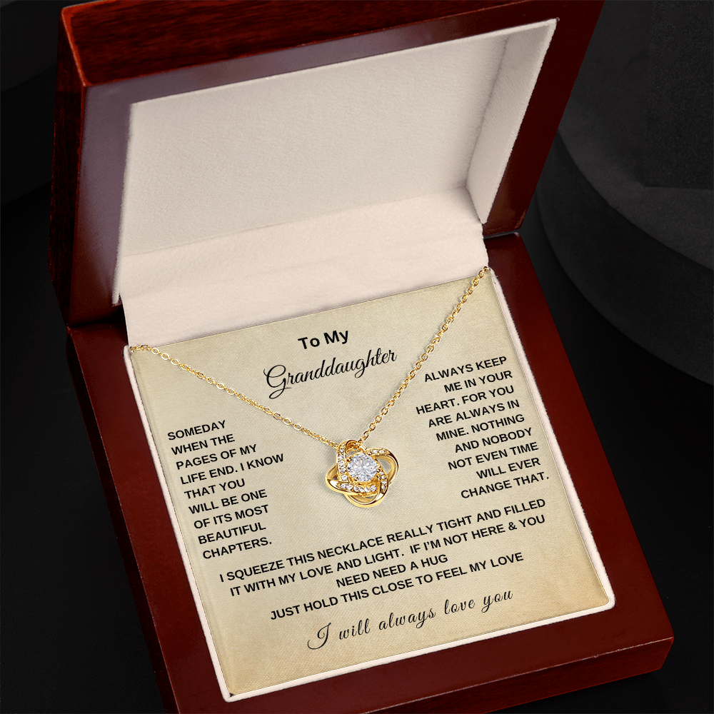 To My Granddaughter | Love Knot Necklace WB