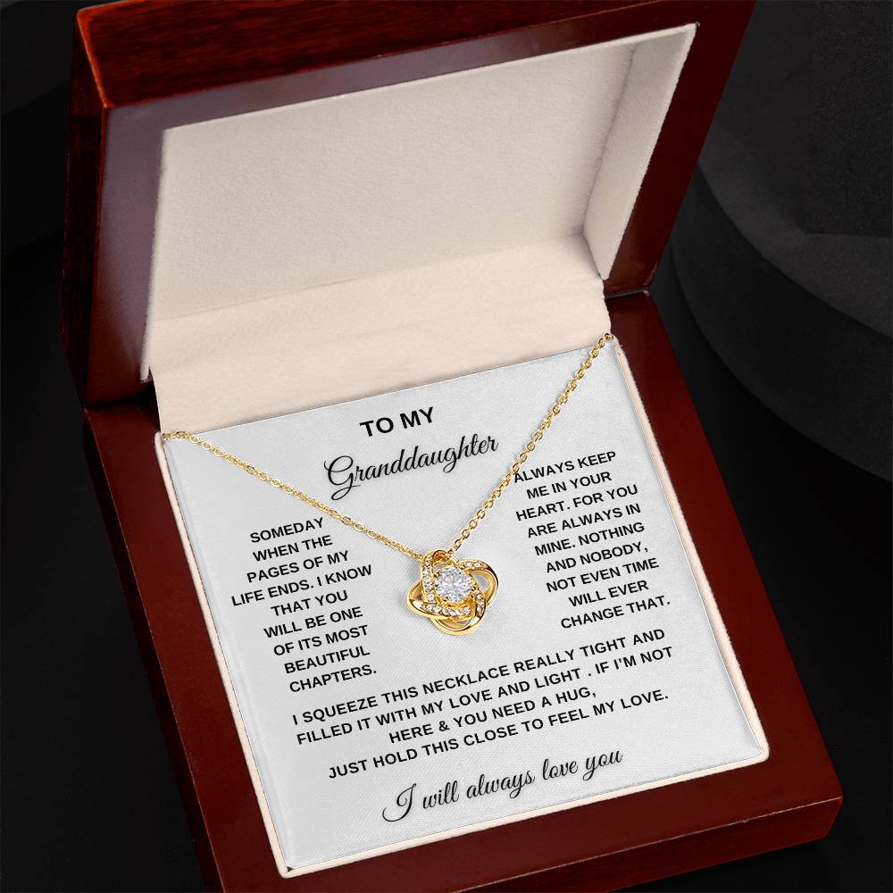 To My Granddaughter | Loveknot Necklace  WB