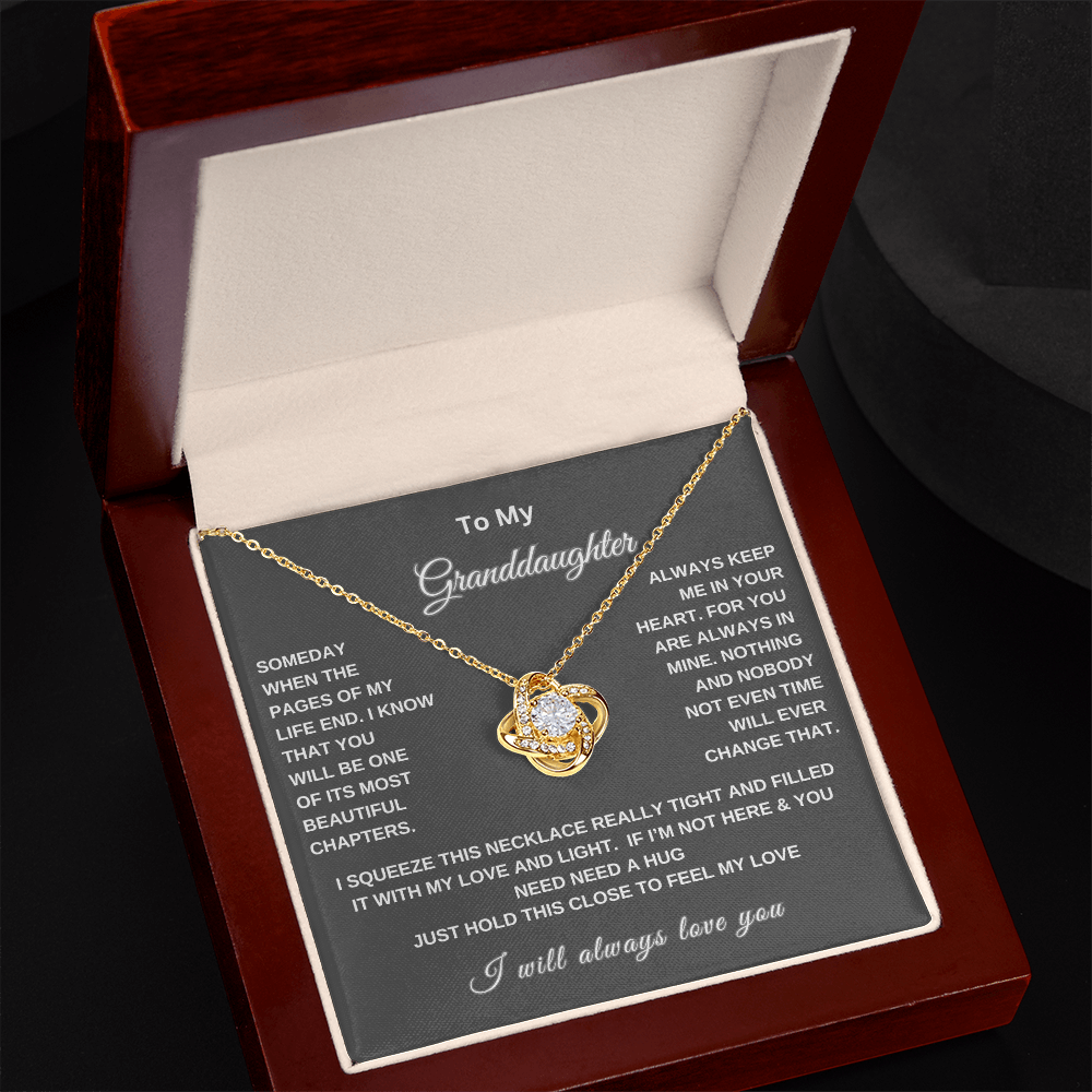 To My Granddaughter | Love Knot Necklace WB