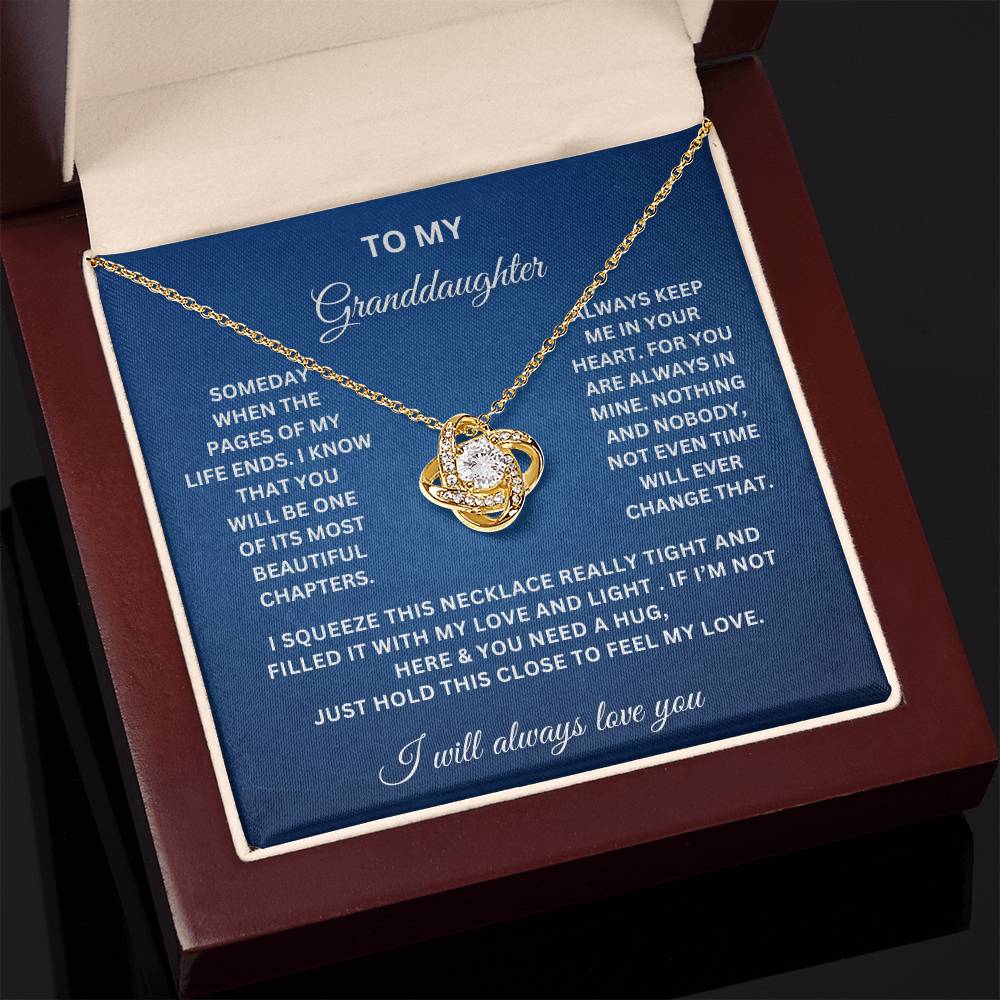 To My Granddaughter | Love Knot Necklace WB