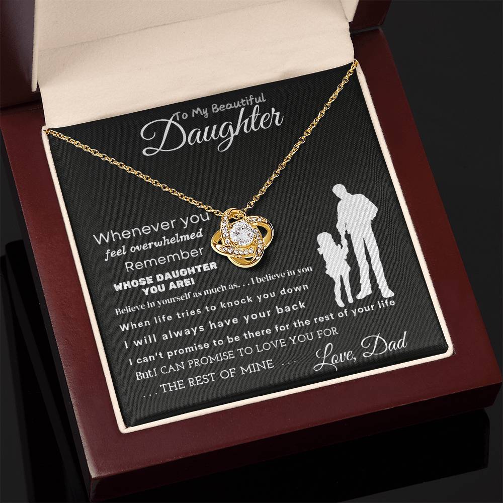 To My Beautiful Daughter | Love Knot Necklace | Perfect Daughter Gift