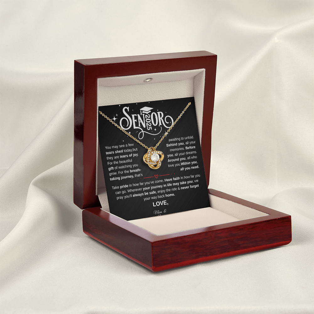Personalized Senior 2025 | Take Pride in How Far You've Come| Love Knot Necklace