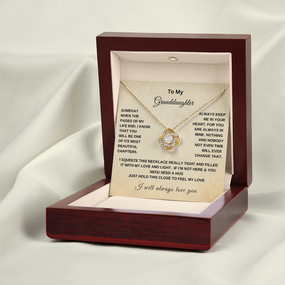 To My Granddaughter | Love Knot Necklace WB