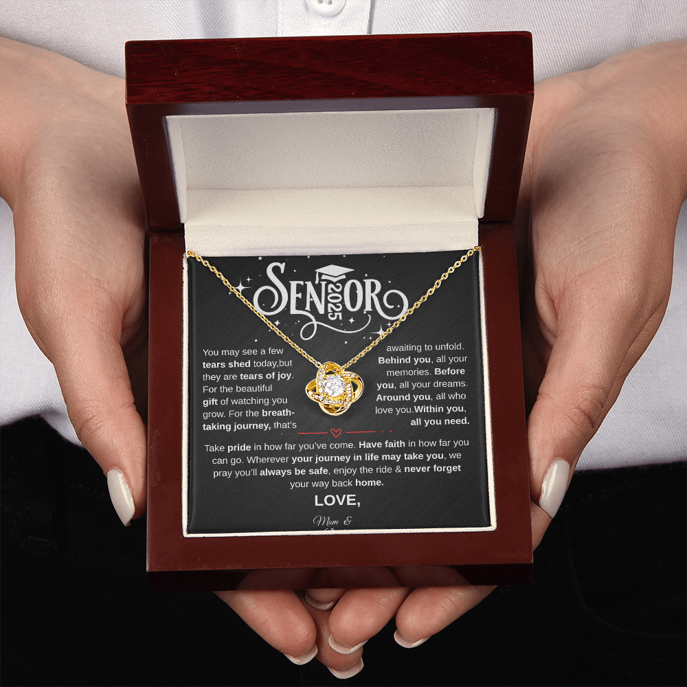 Personalized Senior 2025 | Take Pride in How Far You've Come| Love Knot Necklace