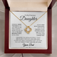 To My Daughter | Someday, When the Pages Of My Life Turn | Love knot Necklace