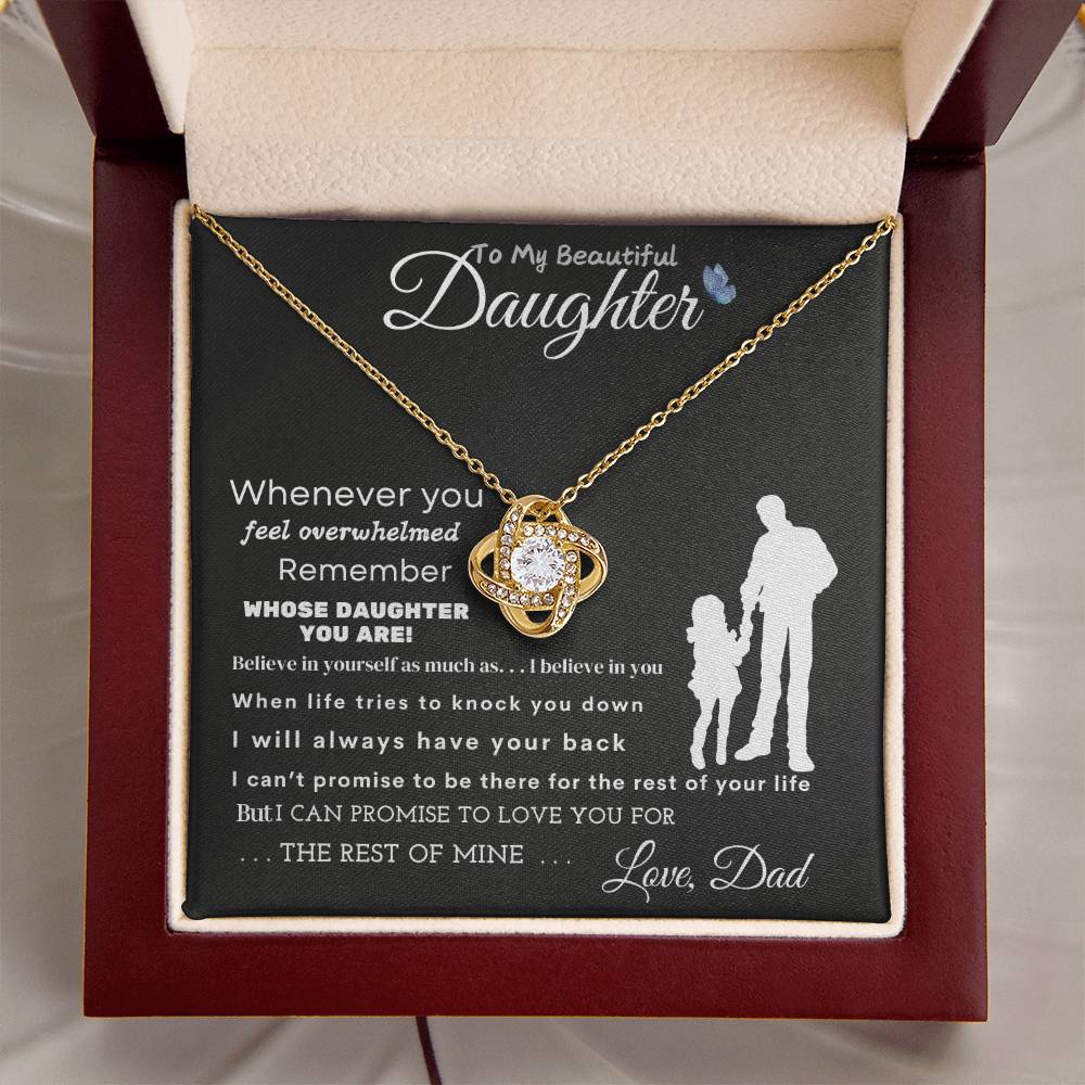 To My Beautiful Daughter | Love Knot Necklace | Perfect Daughter Gift