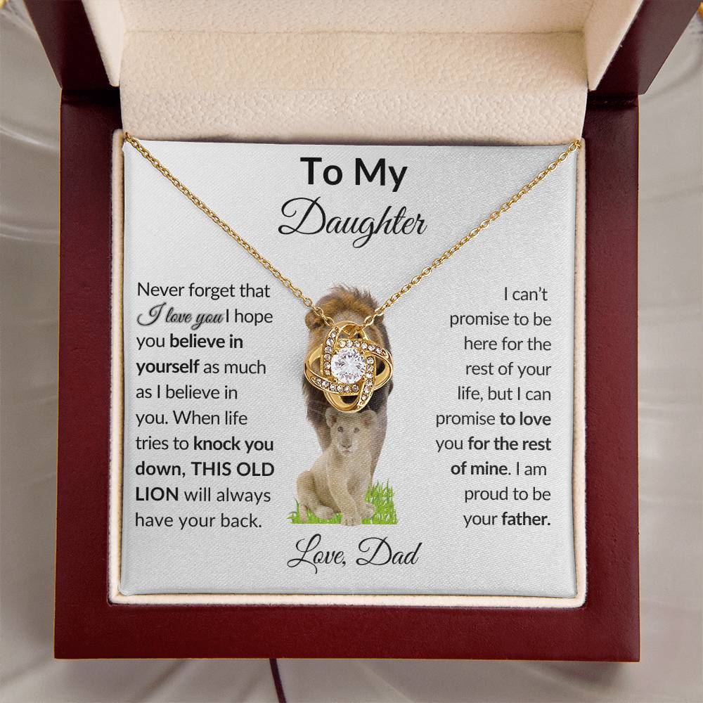Perfect Gift From Dad To Daughter | Love Knot Necklace | Christmas| Thanksgiving