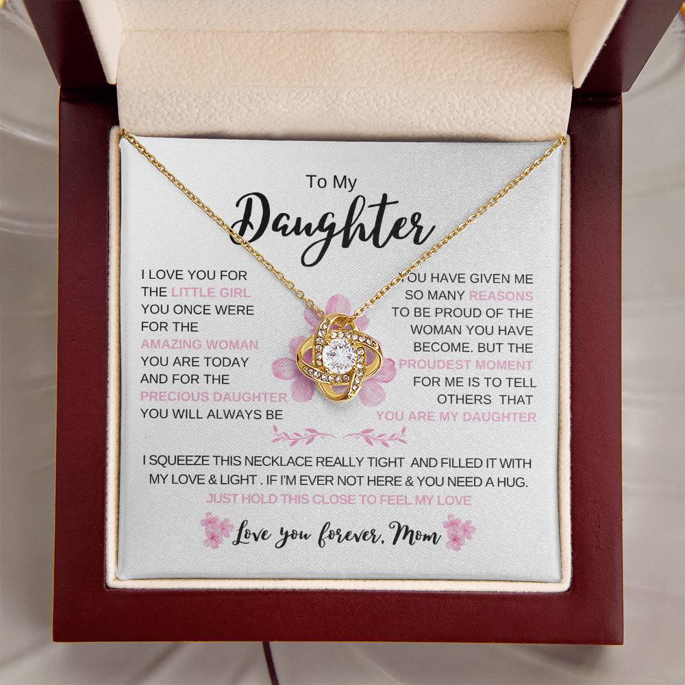 To My Daughter From Dad |  Love knot Necklace | Perfect Daughter Gift