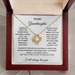 To My Granddaughter | Loveknot Necklace  WB