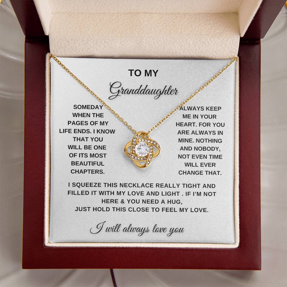 To My Granddaughter | Loveknot Necklace  WB